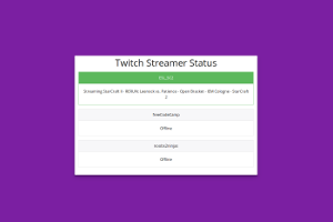 Twitch streamer status